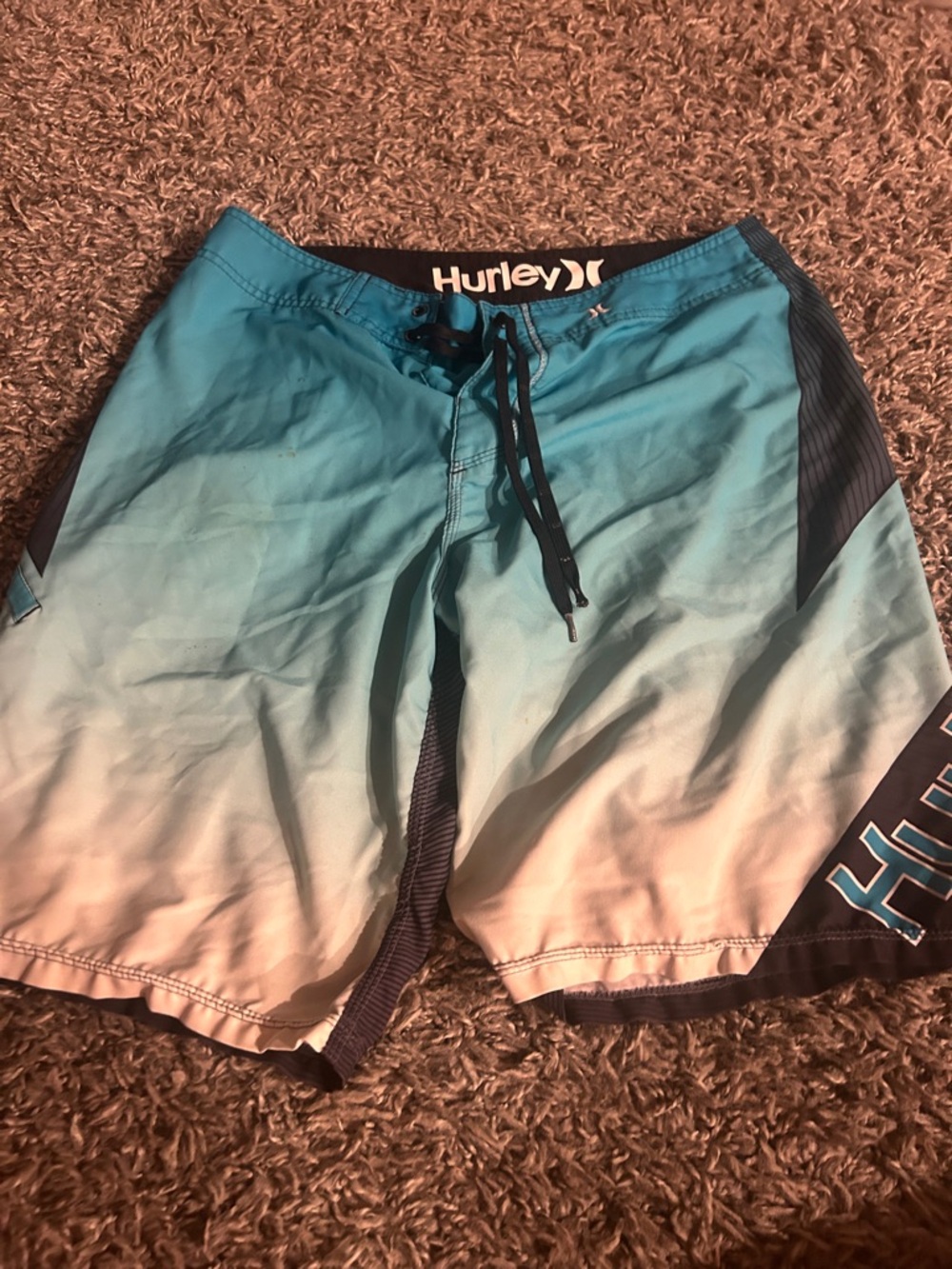 Hurley Blue Teal Ombre Hybrid Shorts